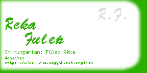 reka fulep business card